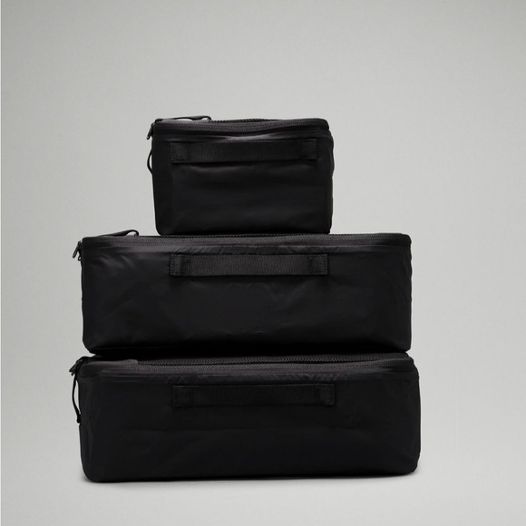 lululemon athletica Handbags - Lululemon Travel Packing Cubes Set (3) Black NWT